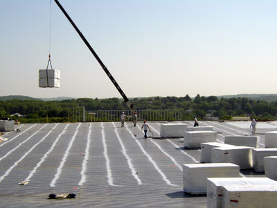 ballasted E.P.D.M. roofing system, New Century Roofing, commercial and industrial roofing in New England